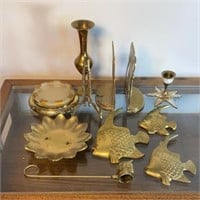 Brass Book Ends Candle Holders & More