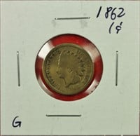 1862 Indian Cent G