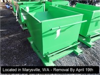 34" SELF-DUMPING HOPPER W/FORK POCKETS (UNUSED)