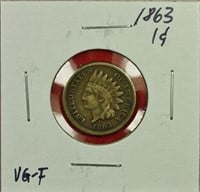 1863 Indian Cent F