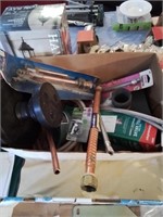 Big box of mostly new plumbing items