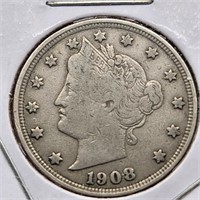 1908 V-Nickel Full Liberty