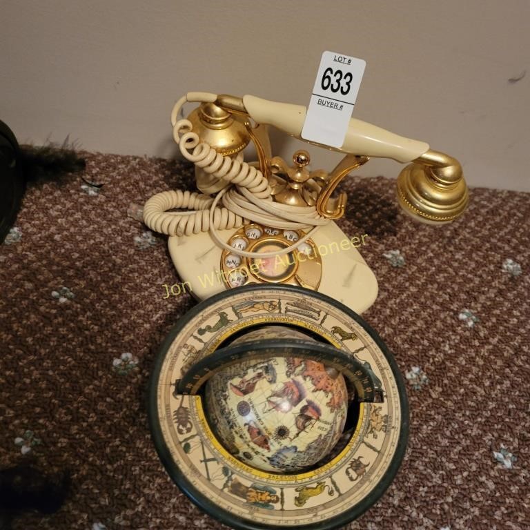 Collectible Telephone and globe