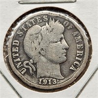 1913 Barber Dime