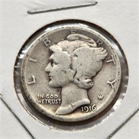 1916 Mercury Dime