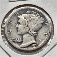 1916-S Mercury Dime