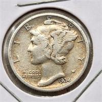 1934 Mercury Dime