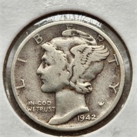 1942-D Mercury Dime