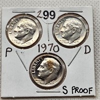 1970 P-D-S Roosevelt Dime Proof