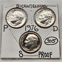 1976 P-D-S Roosevelt Dime Proof