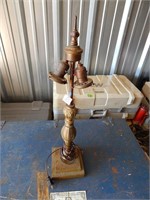 Old Lamp Metal & Wood 25 1/2" Tall