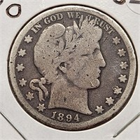 1894-O Barber Half Dollar