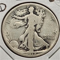 1918-D Walking Liberty Half Dollar