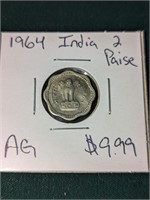 1964 India 2 Paise