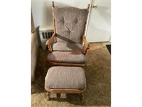 Glider Rocker W/ Foot Stool