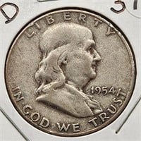 1954-D Franklin Half Dollar