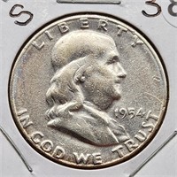 1954-S Franklin Half Dollar