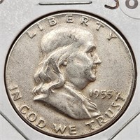 1955 Franklin Half Dollar