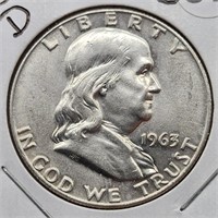 1963-D Franklin Half Dollar