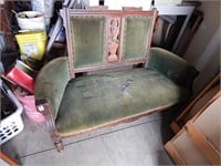 Antique Settee/Couch Green Color 54"