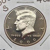 2000-S Kennedy Half Deep Cameo