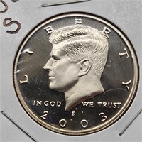 2003-S Proof Kennedy Half Deep Cameo