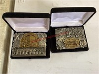 2 AMA Collectors Belt Buckles 2003 Centennial &