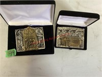 2 AMA Collectors Belt Buckles Springfield & Glenn