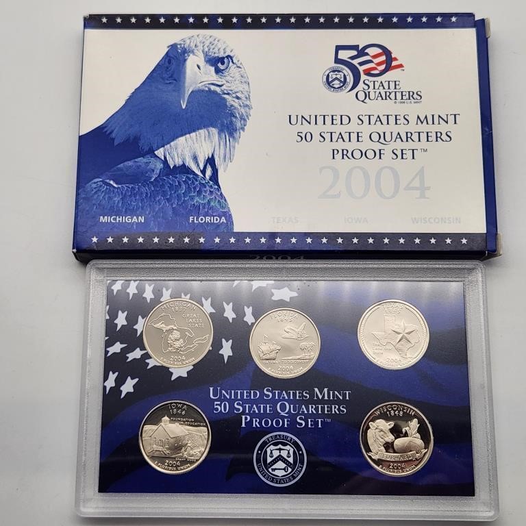 2004- 5 Pc PF State Quarters