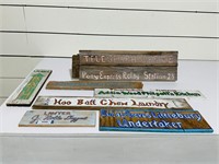 (7) Painted Wooden Signs