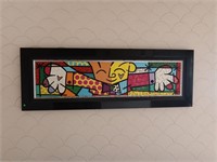 Britto "The Hug" Signed Art Piece