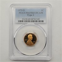 1979 S PCGS PR69RD DCAM TYPE 1 LINCOLN HEAD PENNY