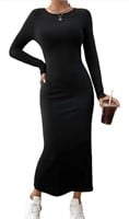$52 L Women's Long Sleeve Pencil Dress Black