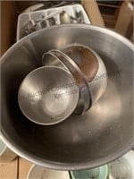4 stainless steel bowls and more mugs