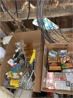 2 boxes miscellaneous boxes, nuts, bolts, screws,