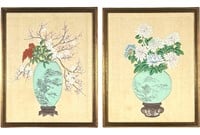 (2) Te Chu Ee Watercolors on Silk