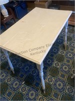 White wood table approximately 36x23x29 and a