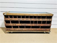 Double Sided General Store Bolt Bin Sorting Table