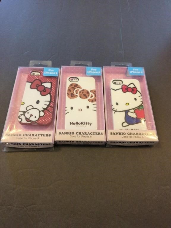 Hello Kitty 3 phone covers for iPhone 5  new