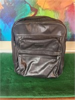 Vtg. Tumi Black Leather Backpack