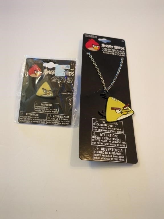 Angry Bird charm necklace and pen new in box