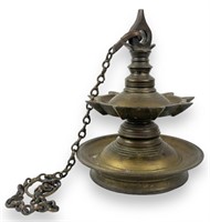 Antique Bronze Indian Oil Lamp