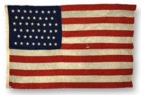 Antique 46 Star Cloth Sewn American Flag