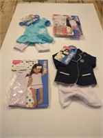 Doll clothes Springfield 4 sets. Doll size 18 Nee