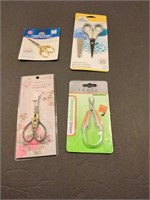 Embroidery scissors lot of four brand new