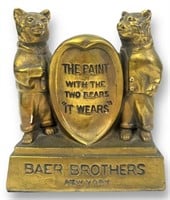 Baer Bros Bronze Advertising Bears Display