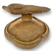 Bronze Cigar Ashtray Ear of Corn