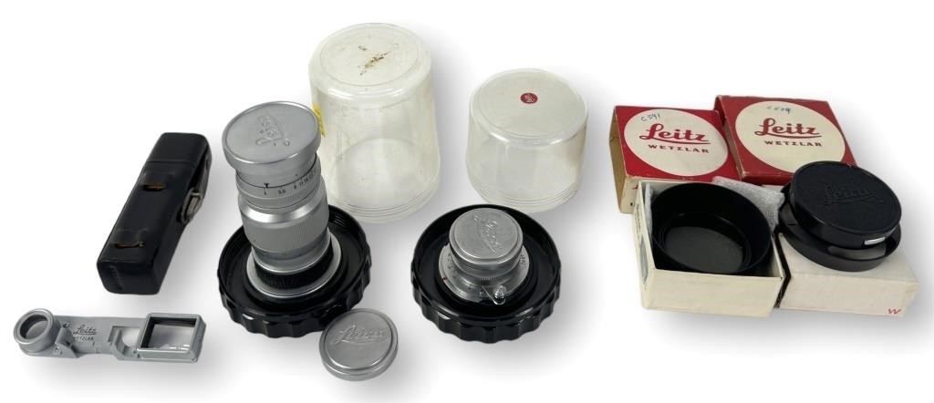 Group of Leica Accessories / Lenses
