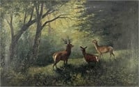 Frederick Von Luerzer Deer Painting