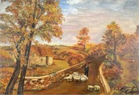 Robert Morton British Sheep Painting